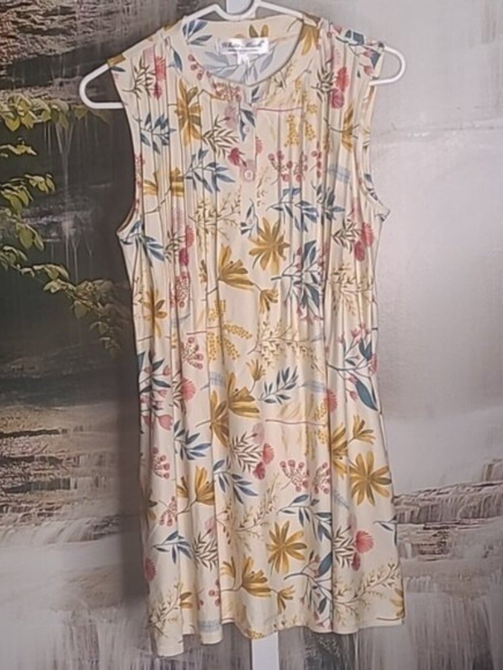 New with tags! White Mark Womens Large colorful floral print long tunic blouse